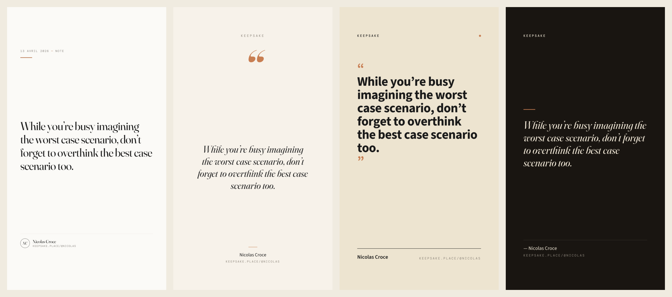 Three share variants for quote posts